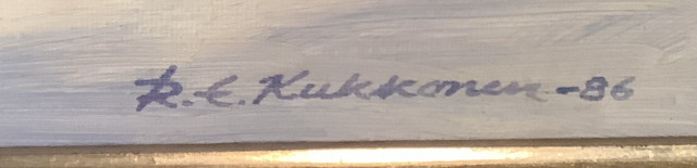 R E Kukkonen  öljyvärimaalaus