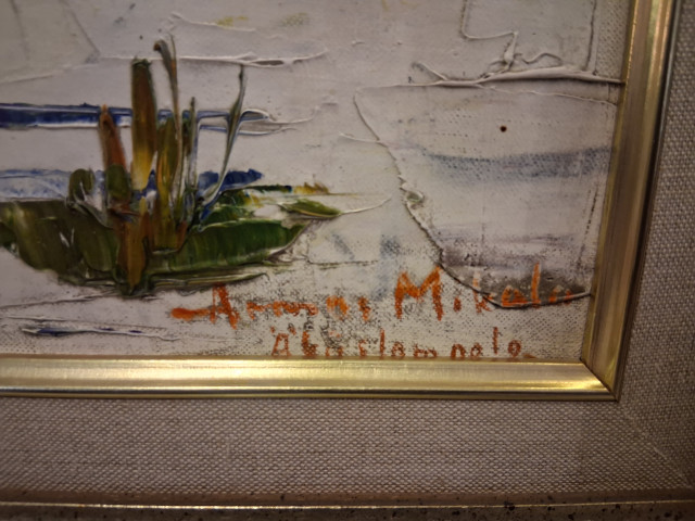 Taulu Armas Mikola signeerattu öljy kankaalle