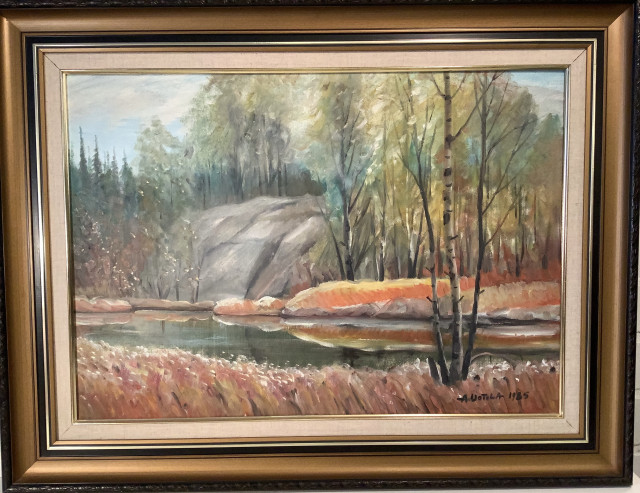 A Uotila.  Öljyvärimaalaus kankaalle