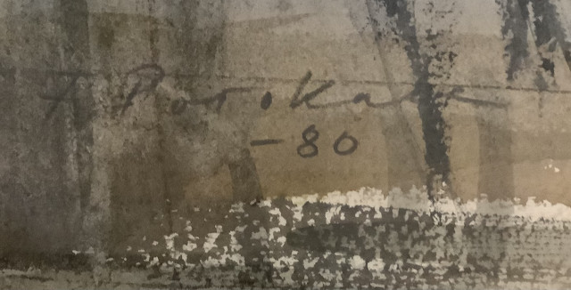 Feodor Porokara: akvarelli signeerattu