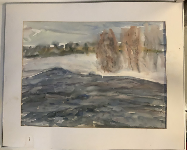 F Porokara. 1989.  Akvarelli.