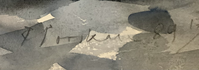 F Porokara. 1989.  Akvarelli.