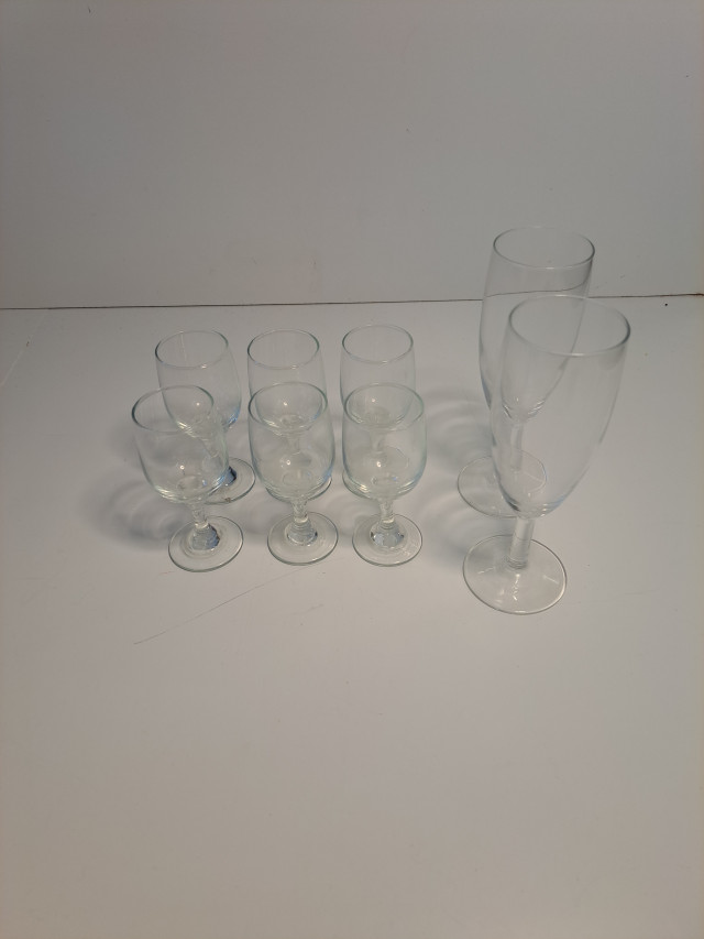 Snapsilasit 6kpl ja 2 kpl kuohuviinilasit