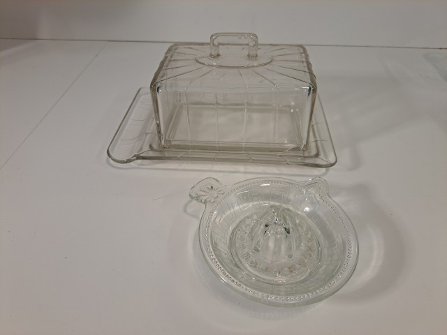 Lasinen juustokupu + lasinen sitruspuserrin