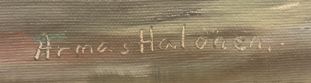 Armas Halonen. Öljyvärimaalaus kankaalle