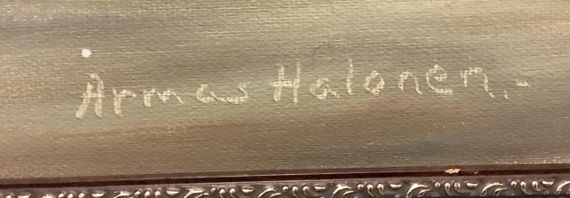 Armas Halonen öljyvärityö kankaalle