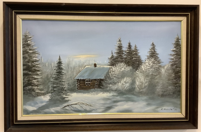 R Hakala öljyvärimaalaus kankaalle 1980