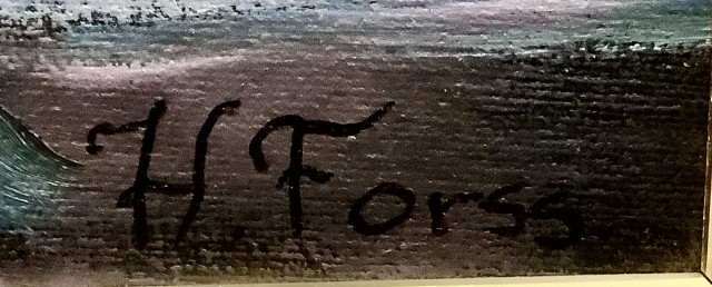 Helge Forss kukka-asetelma kankaalle