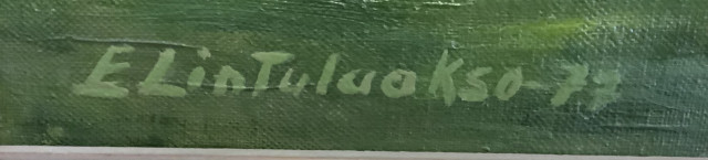 E Lintulaakso öljyväri kankaalle