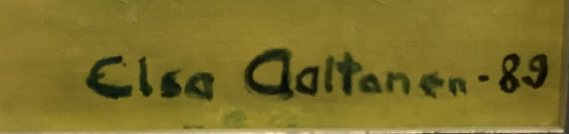 Elsa Aaltonen öljyvärimaalaus kankaalle