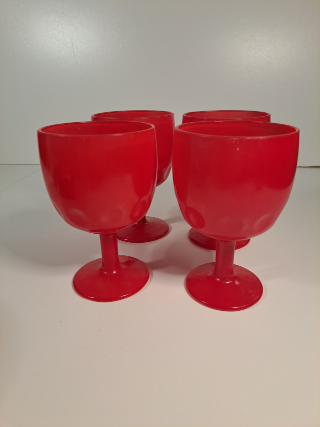 Bartlett Collins Punaiset peukalonjälkilasit 4kpl