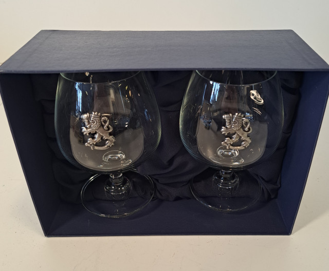 Leijona konjakkilasit 2 kpl lahjarasiassa