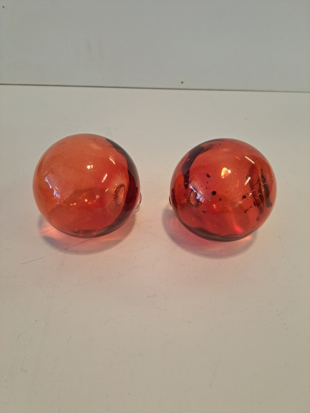 Vintage lasipallot 2 kpl