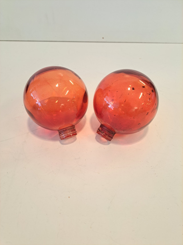 Vintage lasipallot 2 kpl