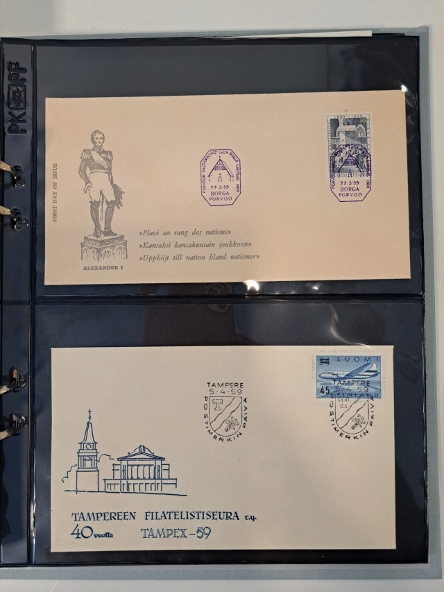 Ensipäiväkuorikansio (Paasikivi, Snellman, Porvoon valtiopäivät ym)