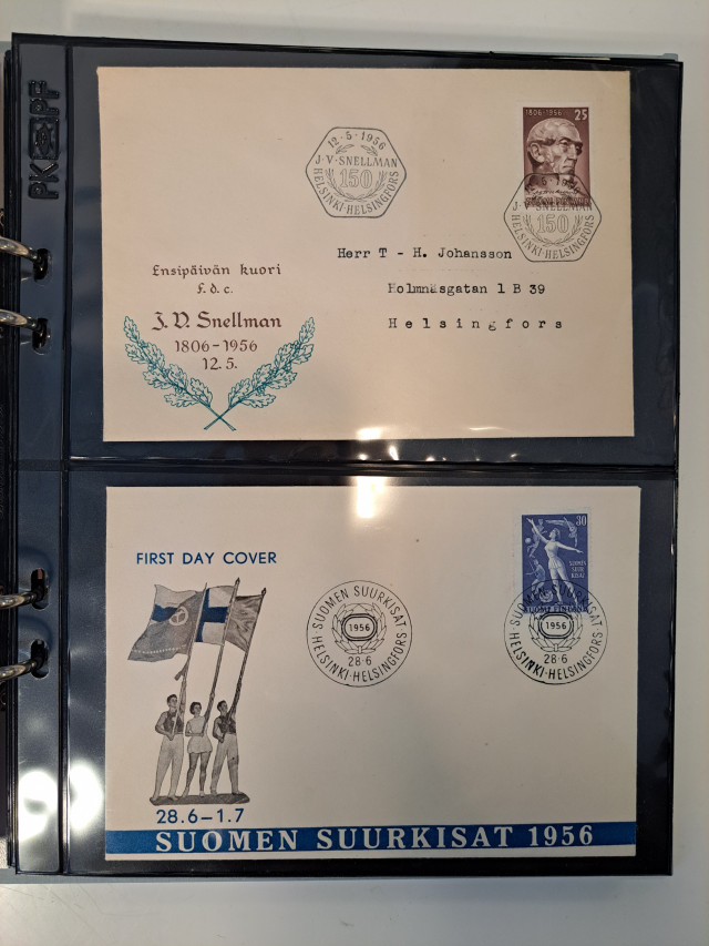 Ensipäiväkuorikansio (Paasikivi, Snellman, Porvoon valtiopäivät ym)