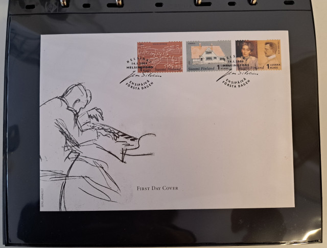 Ensipäiväkuorikansio (Sibelius, Runeberg, 60 rauhan vuotta ym.)