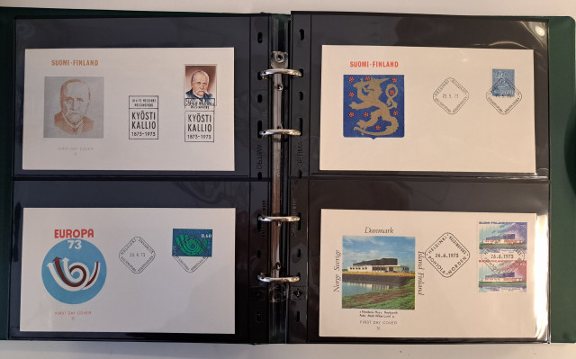 Ensipäiväkuorikansio Suomi 1970-1977 (luettelo)