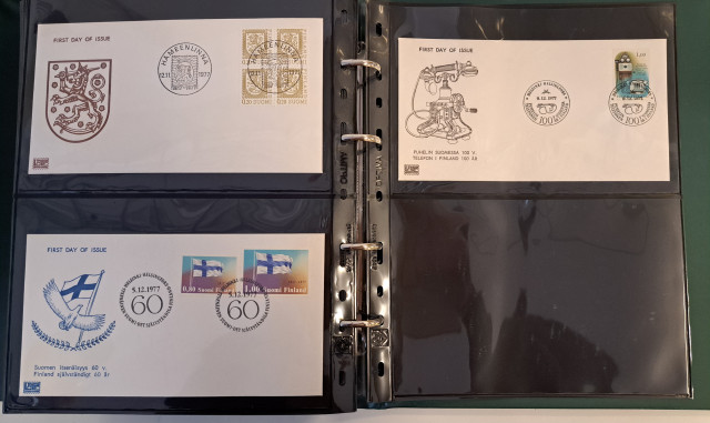 Ensipäiväkuorikansio Suomi 1970-1977 (luettelo)