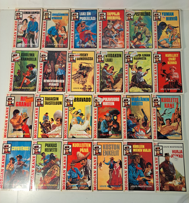 24kpl Morgan Kane länkkäri kirjoja