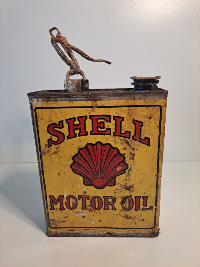 Vanha Shell öljykanisteri