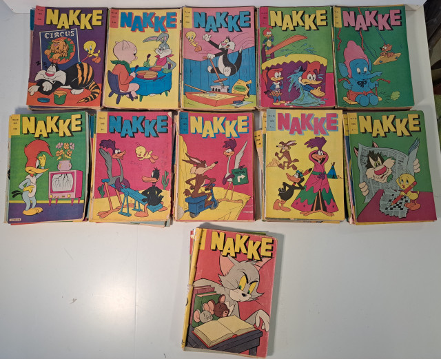 87kpl Nakke sarjakuvia 60-80luvuilta