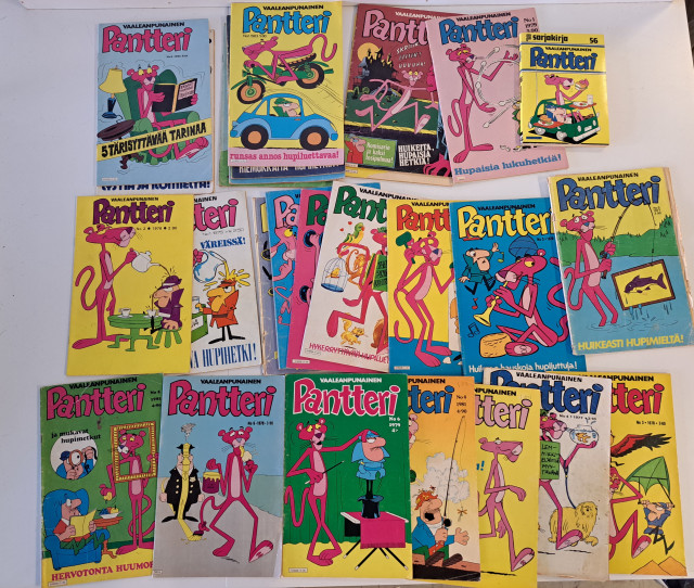 25kpl Pantteri sarjakuvat 70-80 luvulta