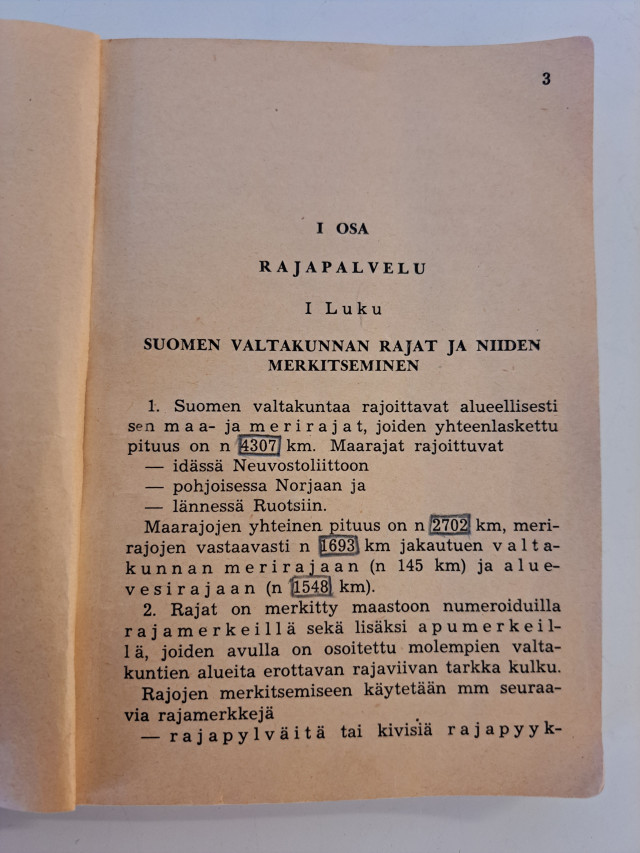 Rajapalveluopas vuodelta 1955