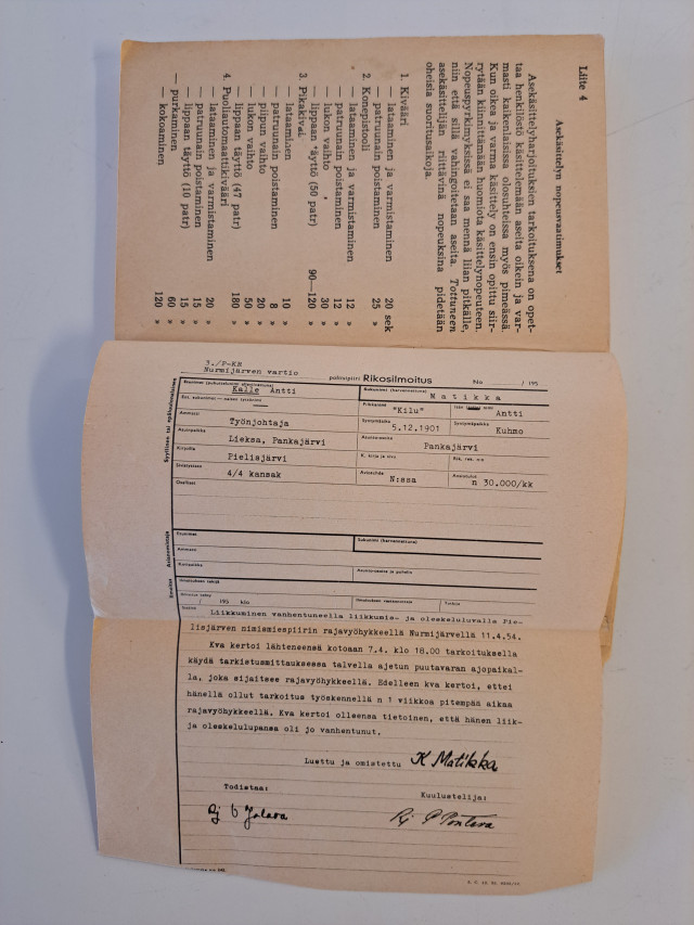 Rajapalveluopas vuodelta 1955