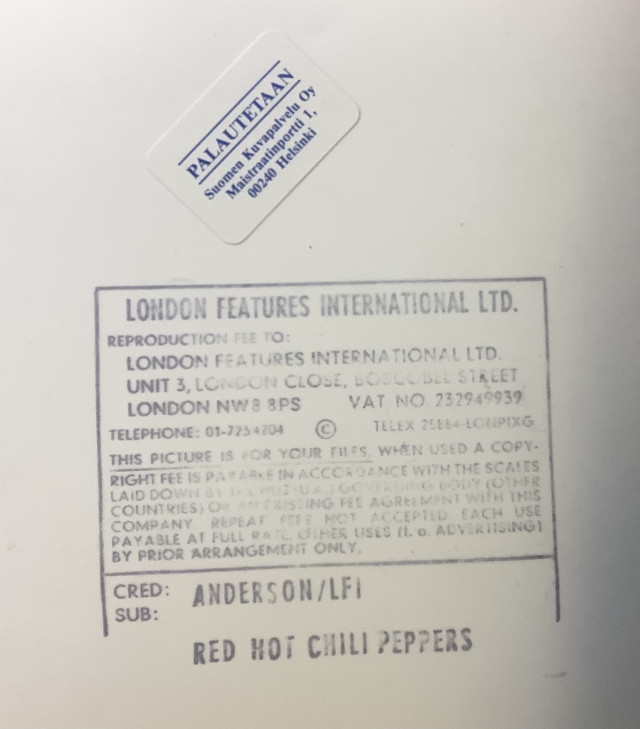 Mv valokuva 15x20 cm. Red hot chili peppers