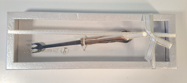 Chippendale hopeinen juustohaarukka