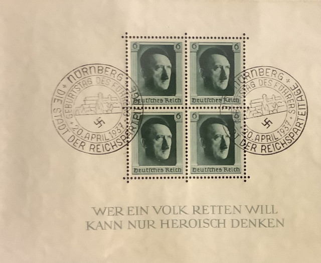 Hitler postimerkkiblokki