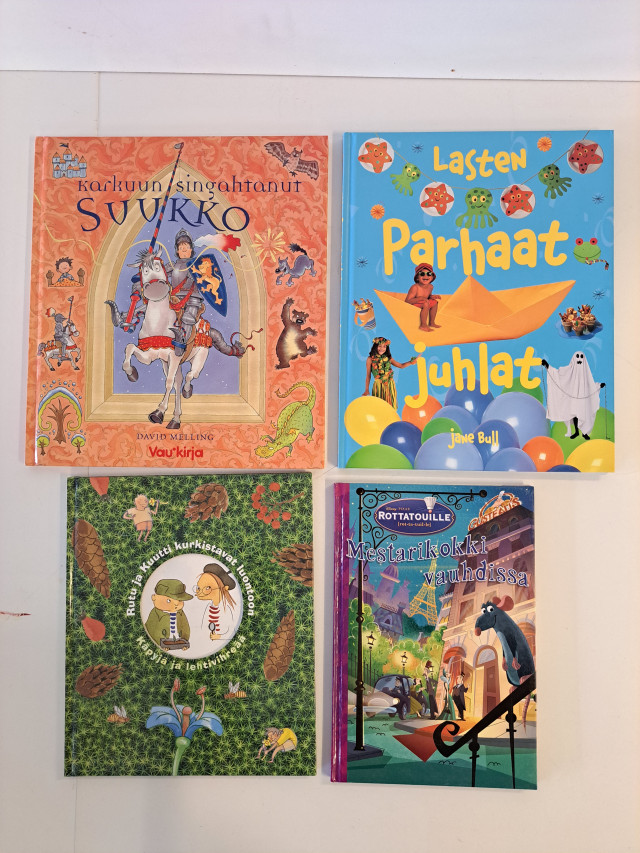Lasten kirjat 4kpl (Lasten parhaat juhlat ym)
