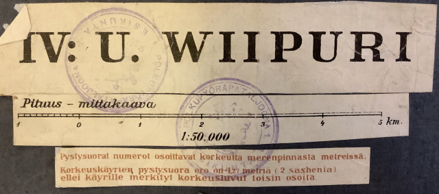 Wiipurin alueen polkupyöräpataljoonan kartta