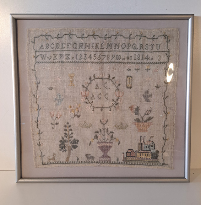 Kehystetty kangas vuodelta 1814