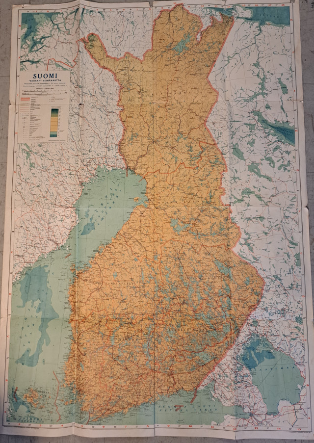 Suomen kartta vuodelta 1941