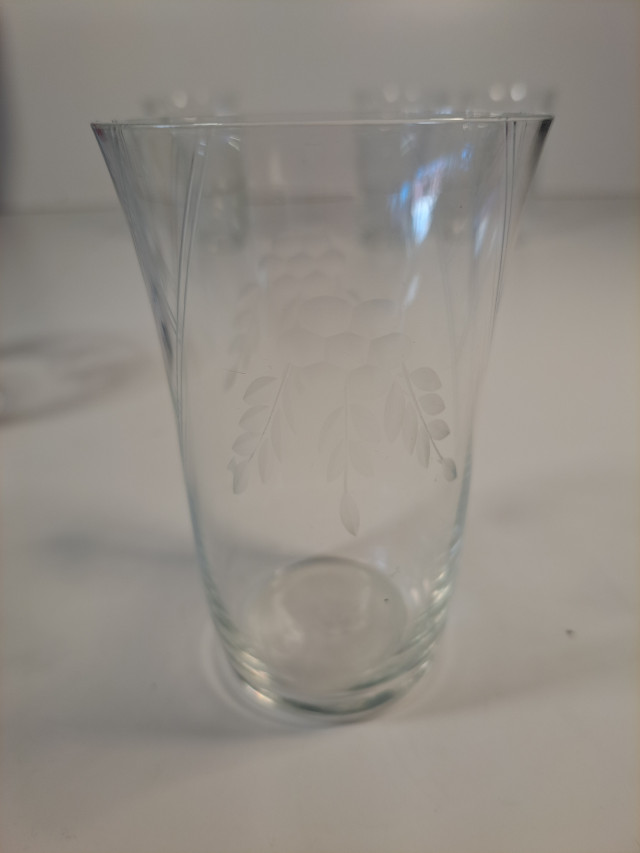 Vintagelasit hiotulla kuviolla 4kpl