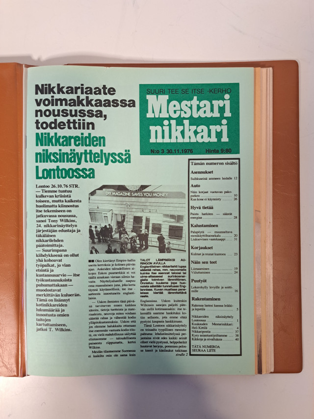 Vanha Mestarinikkari kansio+lehdet 1970-luvulta