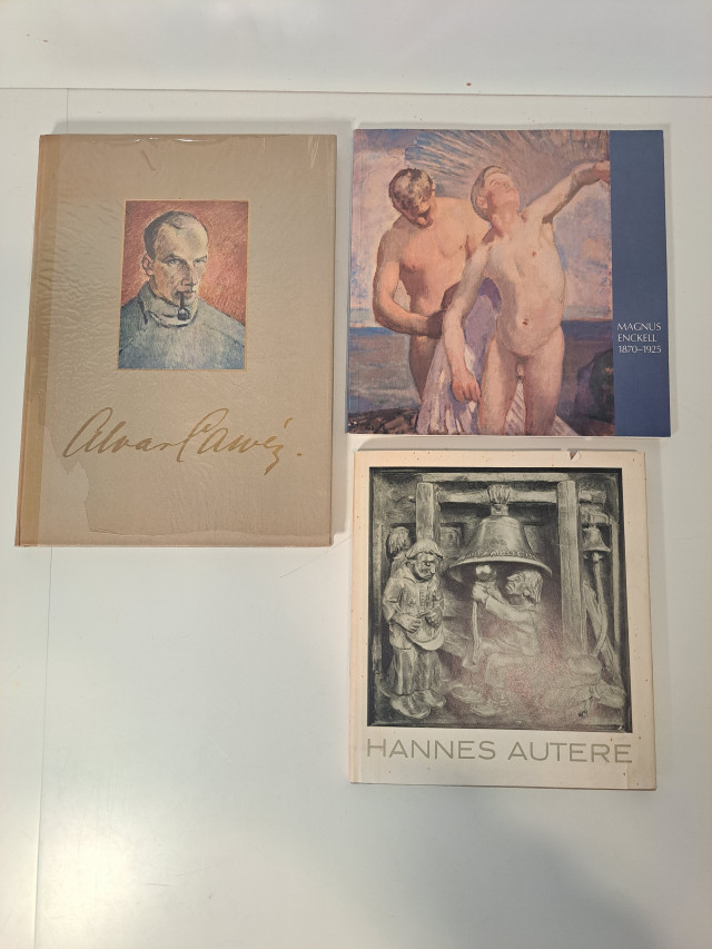 Taidekirjat 3kpl Alvar Caven, Hannes Autere ja Magnus Enckell