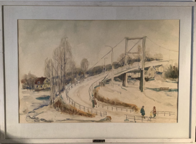 Akvarelli Kävelysilta