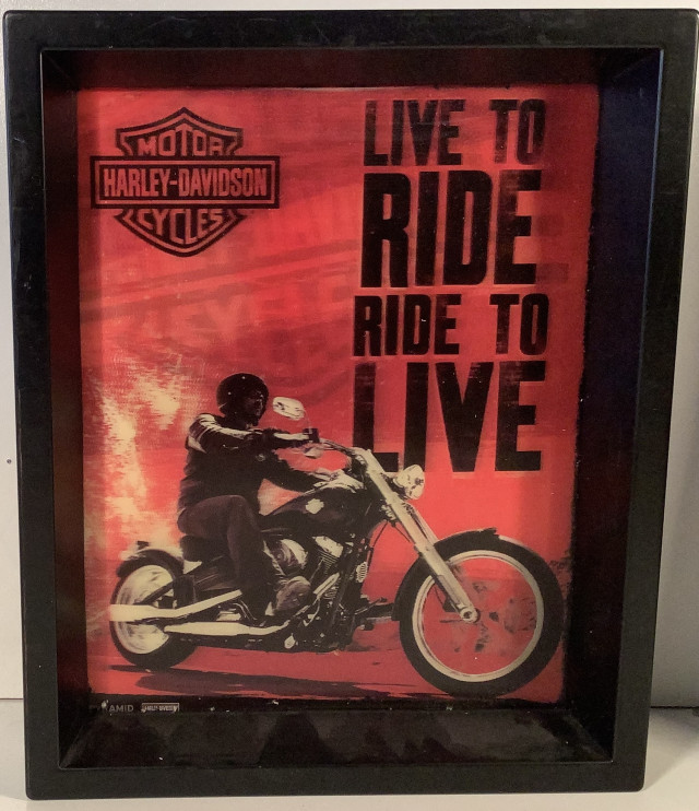 Harley-Davidson kolmeulotteinen taulu