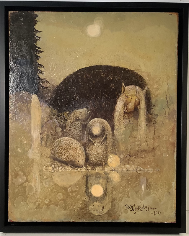 Fritz Jakobsson: öljyvärimaalaus levylle. 2015