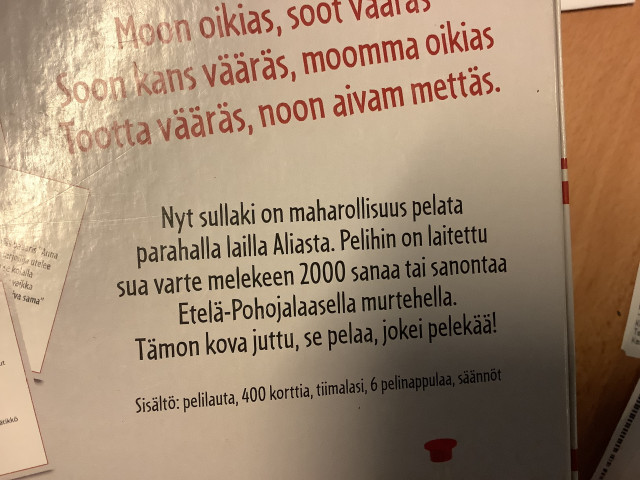 Eteläpohjalaanen sananselityspeli Alias