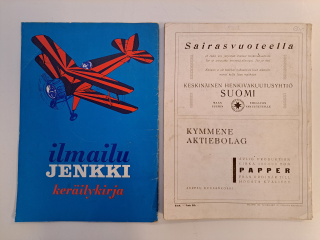 Vanhat lehdet, jääkäri-invaliidi & ilmailu Jenkki keräilykirja