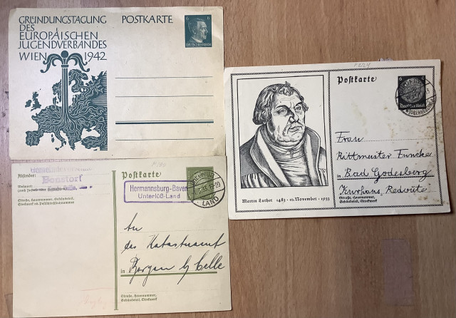 Postikortteja 1940 luvulta