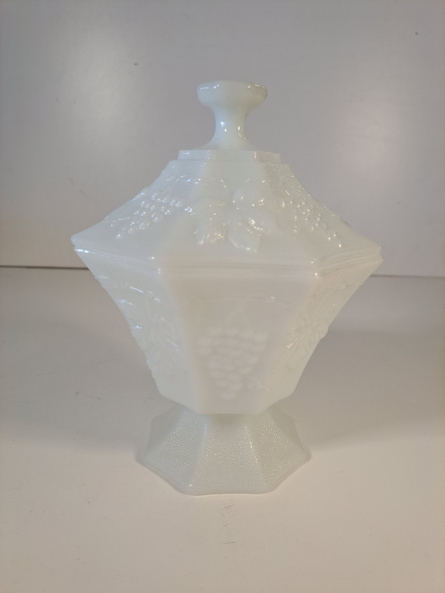 Vintage kannellinen karkkimalja, Anchor Hocking