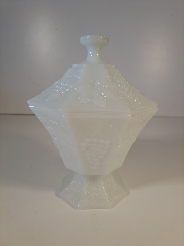 Vintage kannellinen karkkimalja, Anchor Hocking