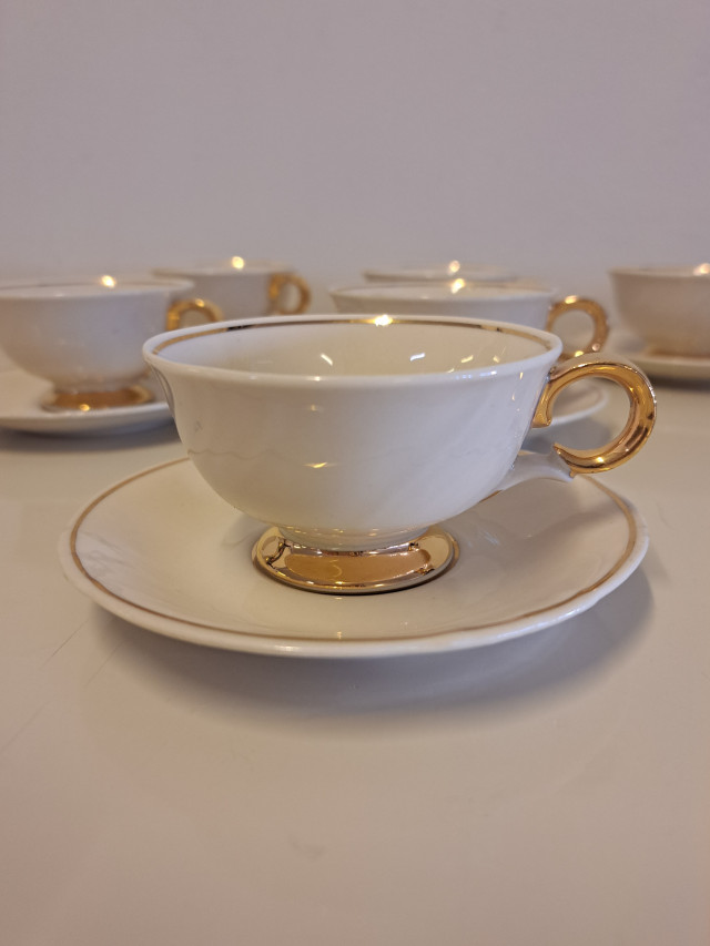 Arabian kultakoriste mokkakupit 8kpl