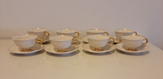 Arabian kultakoriste mokkakupit 8kpl