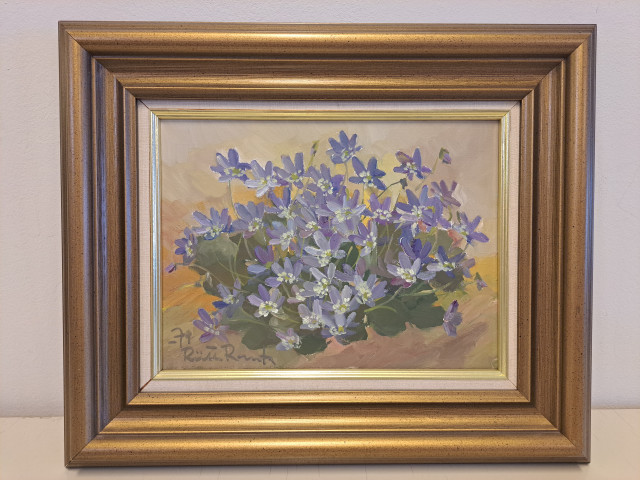 Orvokkitaulu signeerattu Riitta Ranta -79